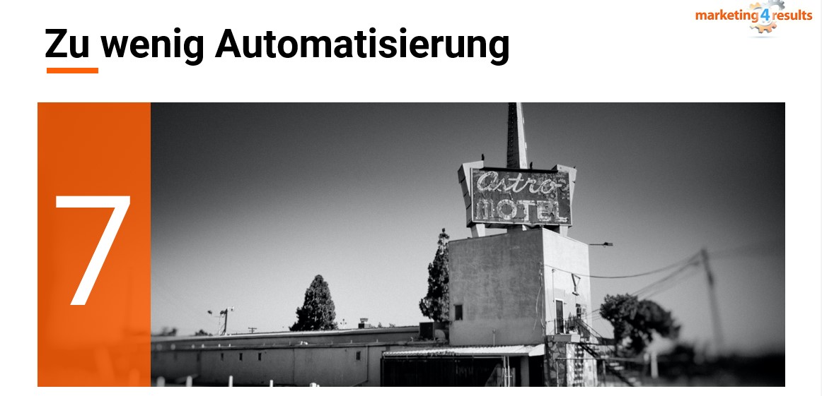 zu wenig automatisierung